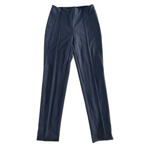 Escada Tuska Navy Blue Techno High Waisted Slim Ankle Pant Trousers 36 US 6 $495